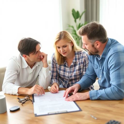Family discussing estate planning documents